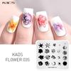 Flower 035 Overprint Nail Stamping Plates Flower Shape Image Manicure Template Beauty Tools Nail Art Stamp Plate