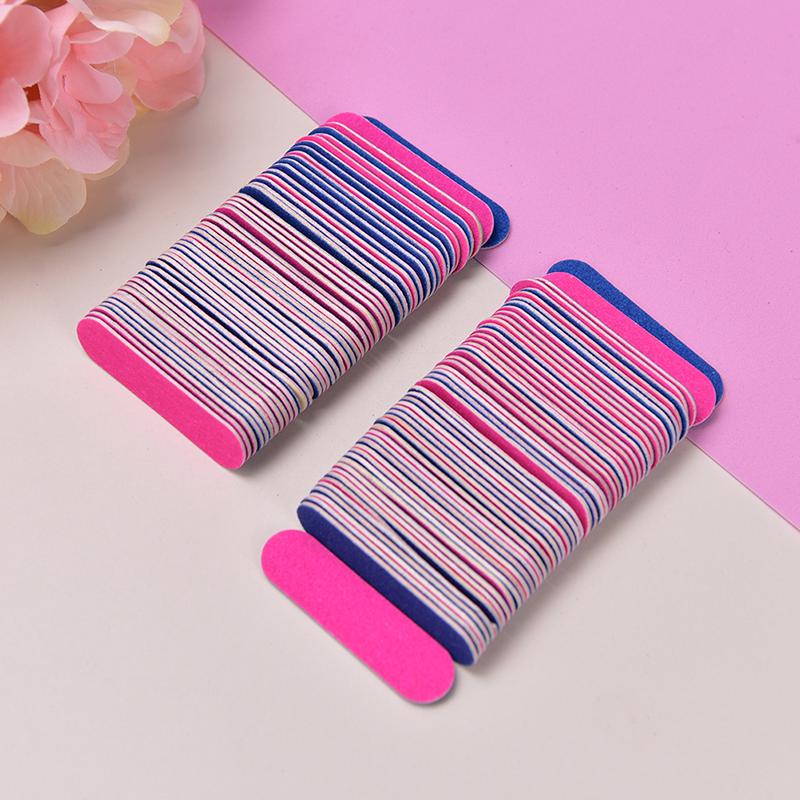 100Pcs Mini Nail Files Nail Disposable Cuticle Remover Buffers Nail Art Tools