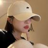 New Japanese Versatile Embroidered Baseball Cap for Women with Big Head Circumference Wide Hat Soft Top Baseball Cap Showing Small Deep Top