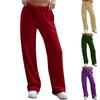 Women's Wide Leg Sweatpants Trendy Interior Drawstring Baggy Sweatpants High Waisted Casual Trousers Jogger Pant