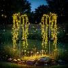 Solar Garden Lights Outdoor Decor 1Pack, Artificial 100 LEDs Tree Lights Yard Planter Patio Lawn Flowerbed Path Decorative Outside
