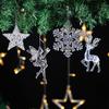 Christmas Xmas Tree Decoration Creative DIY Acrylic Hanging Ornaments Pendants Snowflake Snowman