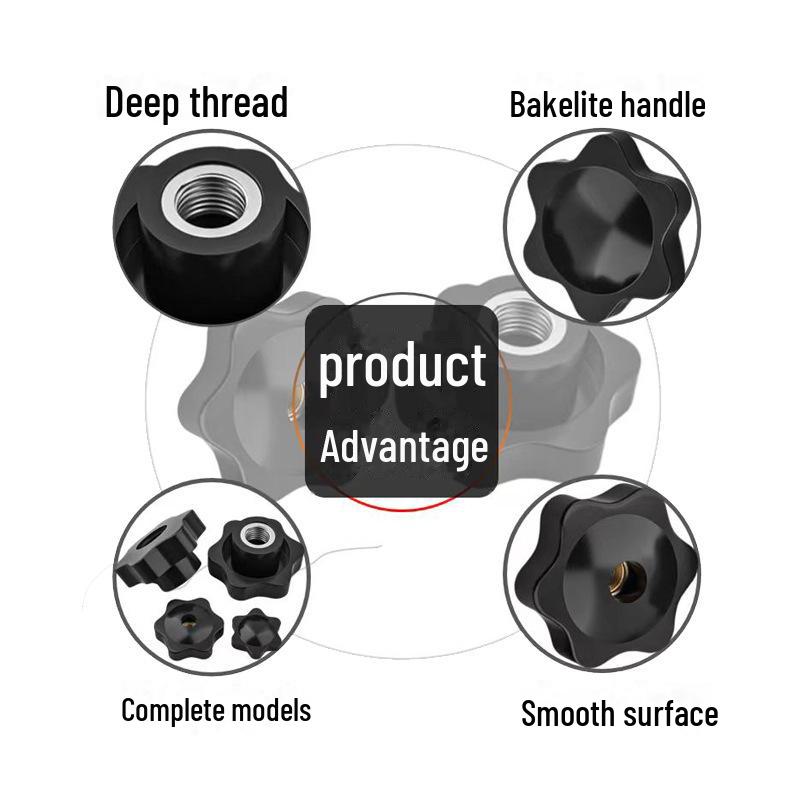 Plum Handle Nut Head Hand Screw for Through/Blind Holes, Sizes M4-M12