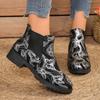 2025 New Women Boots Comfortable Outdoor Shoes Chunky Heel Work Anti-slip Shoes for Women Casual Round Toe Ankle Boots