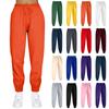 Women Pants Pocket Long Solid Color Sweatpants Women Fleece Jogging Trousers Sportspants Casual Fashion Loose Black Red