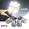 2PC LED Wedge Lights 3014 54SMD Silica Gel Car Rear Tail Parking Light Brake Lamp Turn Signal Bulb