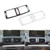 Car Styling Carbon Fiber Texture Interior Center Control Air Condition Vent Outlet Frame Cover Trim For BMW 1 Series E81