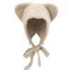 Warm Little Bear Hat Winter Women Girls Solid Color Versatile Cute Ear Protection Hats Shopping Hip Hop Plush Caps Fashion Gifts