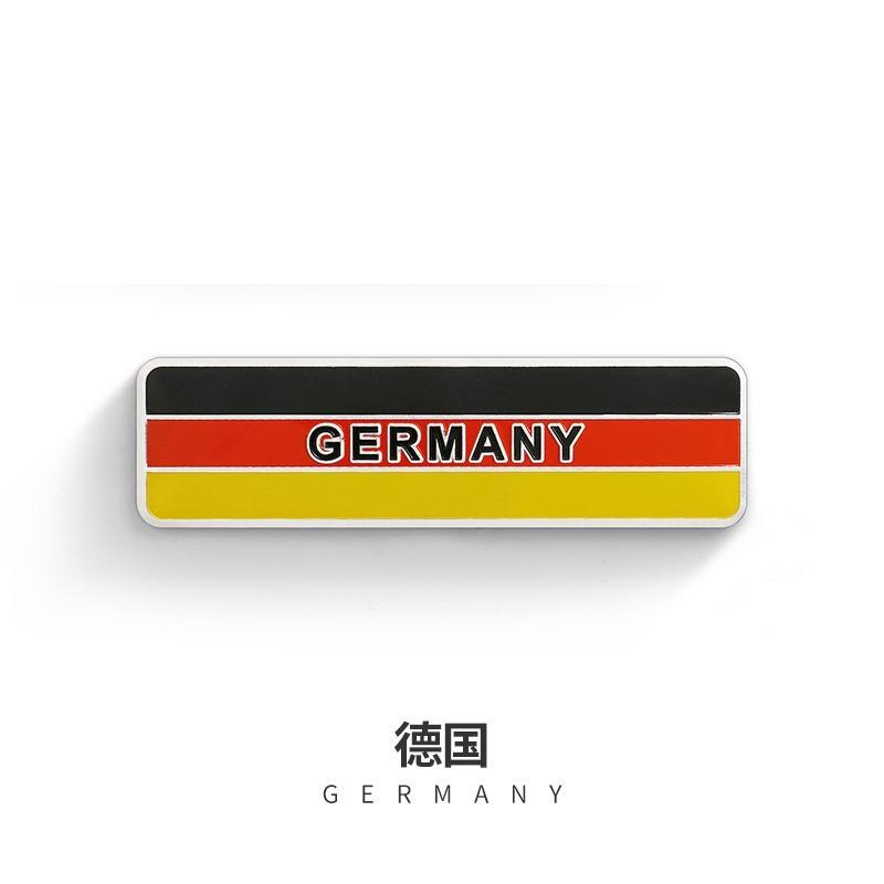 Car Styling 3D Aluminum UK Germany USA Russia France Sweden Malaysia Indonesia National Flag Emblem Badge Motorcycle Car Sticker