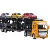 Decorative Alloy Car Model Back-to-force Trailer Transporter Toy