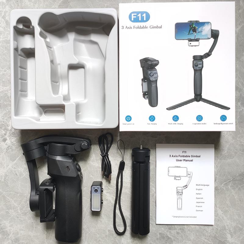 F11 Умный AI 3-осевой ручной стабилизатор для телефонов с отслеживанием лица и стабилизацией для видео TikTok