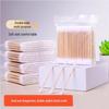 100 шт. круглых деревянных ватных палочек с двумя головками для чистки ушей и косметики