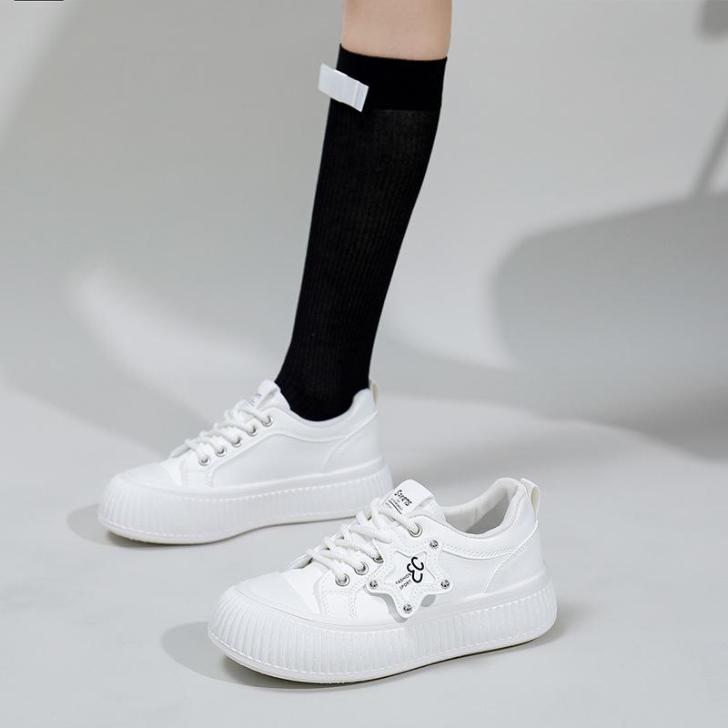 White Shoes for Women New Autumn Students All-Match Casual Ins Trendy Platform Fashion Sneakers