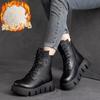 Winter New Warm Pure Wool Martin Boots Soft Leather Retro Thick-soled Waterproof Table Fashionable Versatile Large Cotton Short Boots