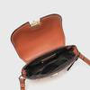Retro Saddle Bag Canvas Leather Splicing Crossbody Metal Buckle Decoration Shoulder Hundred Niche Armpit Bag