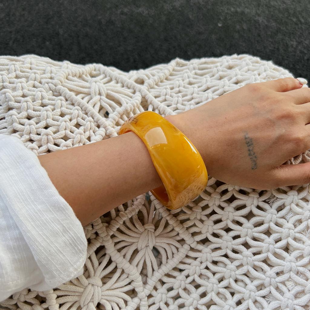 Браслеты Y2K Бохо из прозрачной смолы и акрила для женщин 2025 Новая мода Геометрический нерегулярный браслет Эстетические украшения