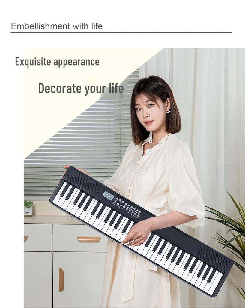 61-Key Rechargeable Folding Piano for Beginners & Kids