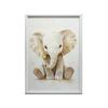 Poster Small Elephant In Minimalist Style Poster Small Elephant In Minimalist Style, 30X40 Cm, Dark Brown Wooden Frame, 230 Gsm Matte Paper