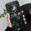Skull Flower Art Phone Case For Samsung A35 A55 A54 A15 A25 A05s A05 A22 A24 A52 A33 A34 M34 M14 M54 M23