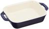 Staub Dish Granblue 14 X Ceramic Gratin Dish Oven Microwave Safe Japanese Dish "Rectangular 11cm" [Authorized Product] 40508-583