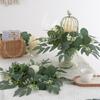 Wreath Faux Leaf Candle Base With Polyester Material For Party And Home Styling