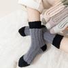 1 Pair Women Coral Velvet Socks Autumn Winter Fuzzy Thick Warm Fleece Mid-calf Socks Soft Fluffy Home Sleeping Slipper Socks