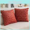Pillow Cover Heartshaped Solid Color Plush Pillowcase Car Sofa Bedroom Cushion