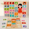 Body Parts Puzzle Matching Game Educational Human Body Structure Anatomy Puzzle Board Kids Toddlers Wooden Body Puzzle Learning STEM Toy