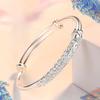 Silver-plated Bracelet S925 Silver Bracelet Wedding Bracelet for Women, Versatile, Fashionable and Young, Push-pull Adjustable Bracelet