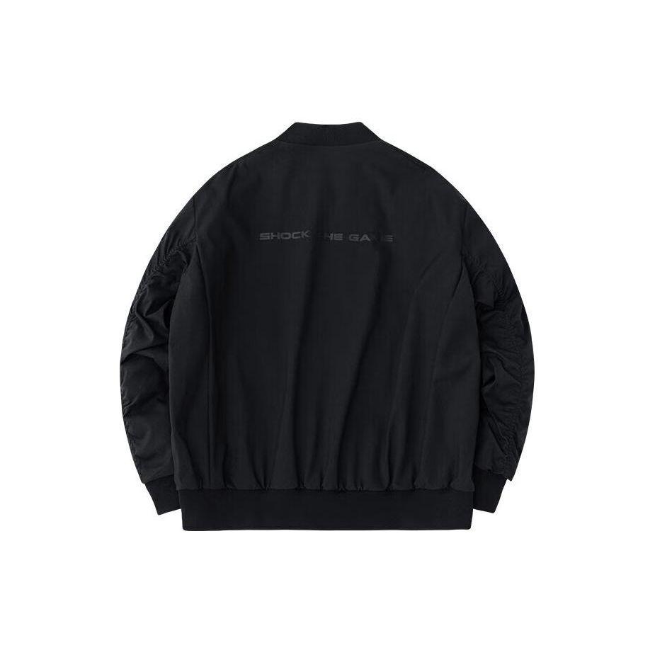 Anta Basketball Series Solid Color Water-Resistant Casual Stand-Up Collar Sports Jacket Men Jackets Black 152411608-4