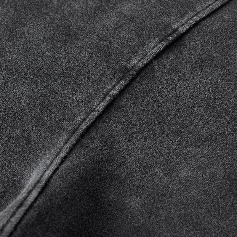 Streetwear Dinosaur Chariot Pattern Unisex Washed Black Oversized Unisex Long Sleeve Hoodie