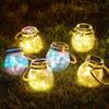 Solar Crackle Lights Outdoor Lights Garden Lights Bottle Glass Lights Hanging Lights Wishing Lights Creative Decoration Christmas Mason Jar Lights