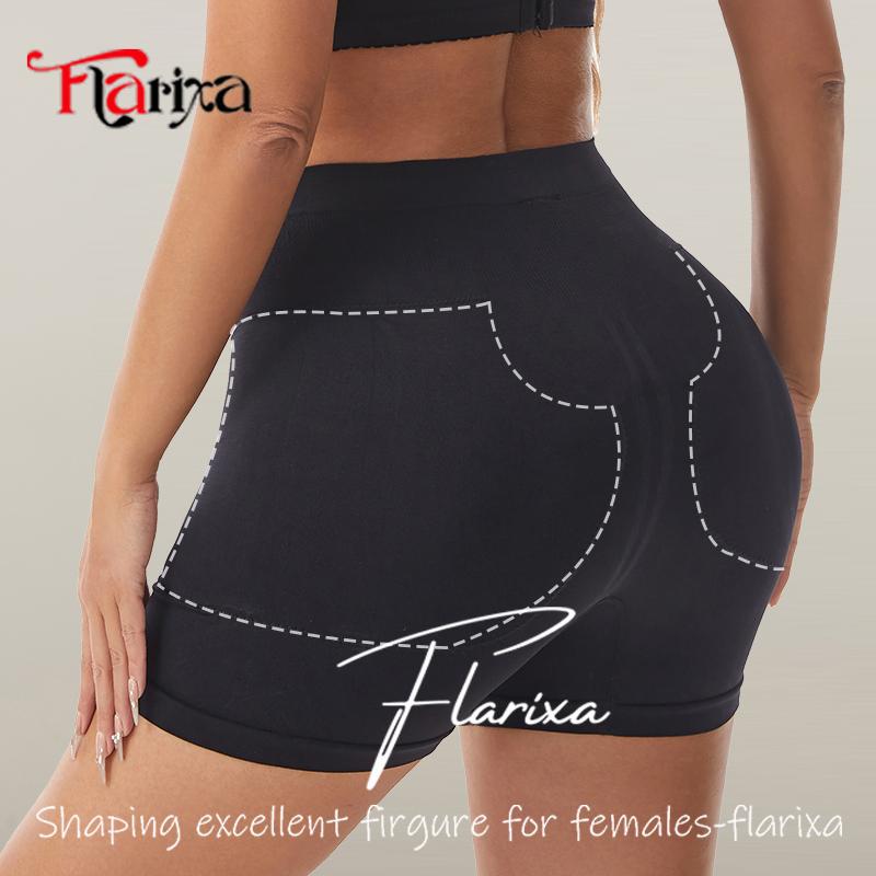 Flarixa Butt Lifter Shaper Panties With Removable Pads Women Hip Dips Shapewear Shorts Hip Enhancer Underwear Body Shaper