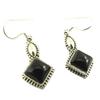 [P7111] - Silver 'Heaven' Onyx Earrings - 22x13 Mm