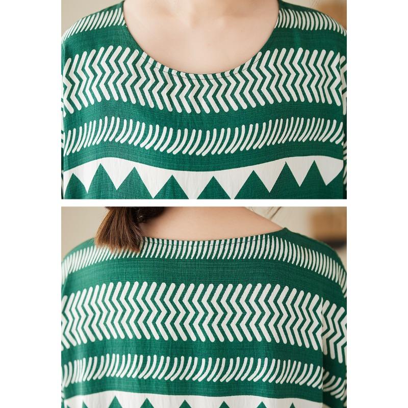 Dimanaf Новое летнее женское платье больших размеров 2025 года с принтом, свободное, элегантное, базовое, повседневное, длинное платье, винтажное, макси