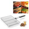 Foldable 304 Stainless Steel Bbq Mesh Non Stick Grilling Basket Grill Mesh Mat Meat Vegetable Steak Picnic Party Barbecue Tool