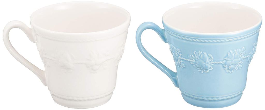 Wedgwood Festivity Pair Ivory Wedding 1054014 [Officially Imported] Mug, 350ml, Blue, Ceramic, Gift,