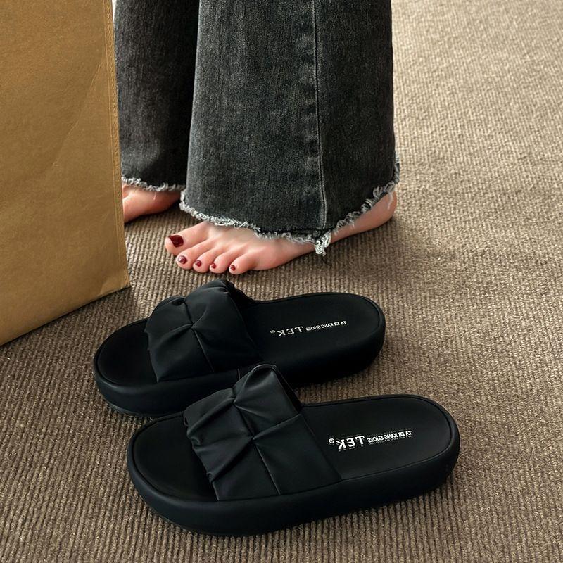 Cool Slippers Women's Summer Wear New Thick-soled Casual Beach Sandals Fashionable Women's Maternity Bread Flip