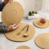 Soft Cotton Woven Coaster Set Heat Insulation Anti-Scald Water-absorbent Noise-reducing Cotton Cup Mat