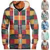 Men's Zipper Sweater Coat Printed Fashion Hooded Sweater