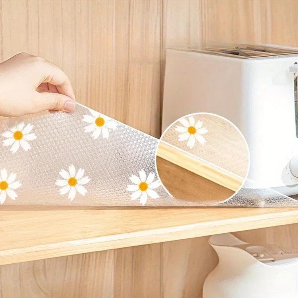 Daisy Drawer Liners Mat Waterproof Fridge Pad Table Cover Mat Kitchen Cabinets Home Organization