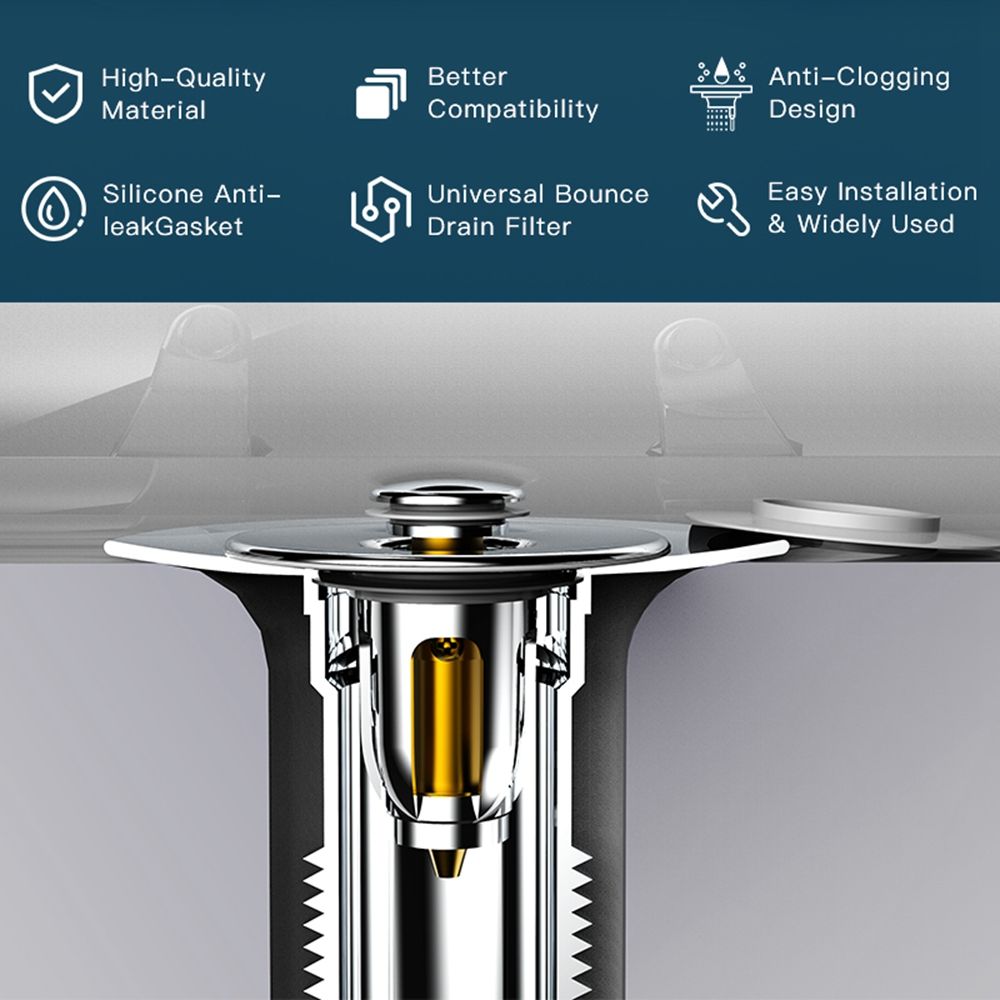 Sealing Drainage for Shower Room Sink Drain Cover Hair Catcher Pop-up Sink Drain Floor Drain