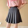 Women's High-Waist Pleated A-Line Skirt - Korean Style, Elastic Waist, Short, Plus Size for All Seasons