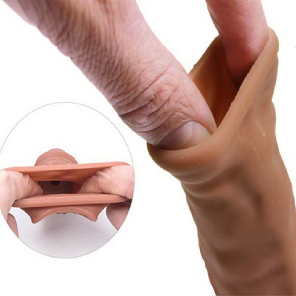 Realistic Condoms For Men Reusable Penis Sleeve For Male Extender Dildo Enhancer Enlargement Condom Male Cock Sex Toys