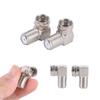 2Pcs Antenna Plug TV Aerial Plug Connector F-Type Male To Female Right Angle Angle Adapter Plug To Socket Coax Cable