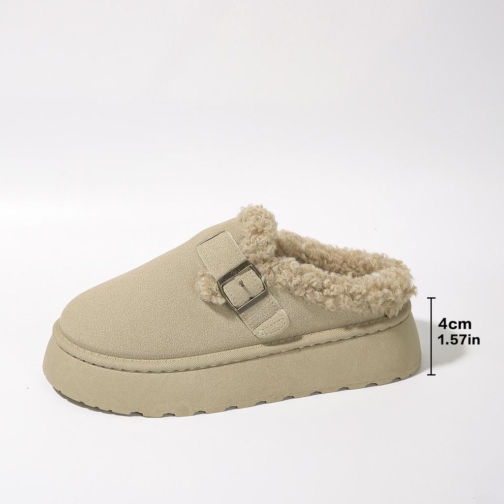 Large Hairy Casual Half Drag Snow Boots with One Foot