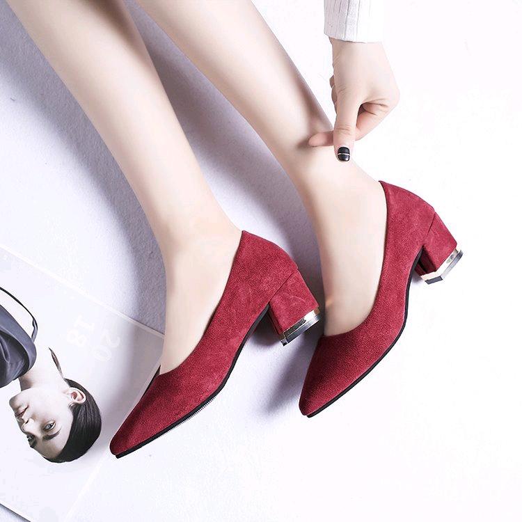 Модные туфли на высоком каблуке с острым носком, туфли на квадратном каблуке, женские туфли на весну и осень, женские модные туфли для офиса, туфли без застежек, свадебные туфли для женщин358