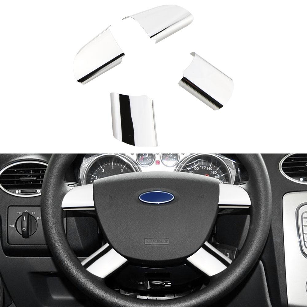 ABS Steering Wheel Panel Cover Trim Sticker for Ford Focus 2 MK2 2005 - 2011 Car-Styling Interior Mouldings Car Stickers