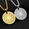 Stainless Steel Necklace Dark Soul Sun God Pendant Personality Pop Hip Hop Men's Jewelry