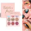 9 Color Shiny Eyeshadow Makeup, Matte And Metallic Glitter, Golden Onion Powder, Eye Shadow Plate (9G).